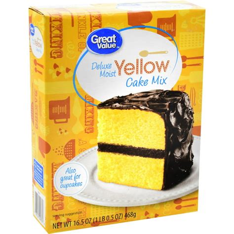 Great Value Deluxe Moist Yellow Cake Mix 165 Oz