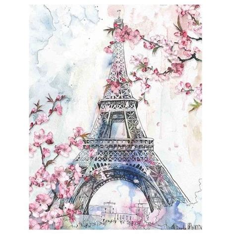 New View Cherry Blossom Paris I Eiffel Tower Canvas Wall Art Canvas