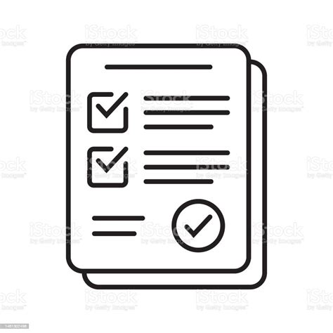 Survey Icon Questionnaire Checklist Form Brief Survey Or Paper Exam