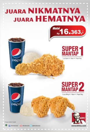 'like' to connect with us and get updates of us! Promo KFC, Harga dan Menu KFC Super Mantap