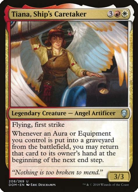 Alchemist/artificer lv 5 feature + envocation wizard lv 6. Buy now - Tiana, Ship's Caretaker - #MTG #MTGCards #NLMagic - Legendary Creature — Angel ...