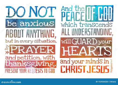 Do Not Be Anxious Anything Philippians 4 6 Poster Bible Text Quotation