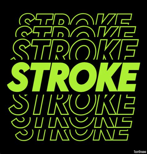 Stroke Text Effect And Logo Design Word