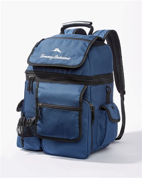 Oui canvas wine cooler backpack tote, $34.50, indigo. Backpack Cool Bags | Click Backpacks
