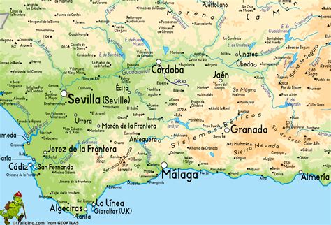 Map Of Andalucia Map Andalusia Maps Gambaran