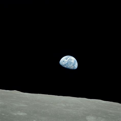 As08 14 2383 Apollo 8 Apollo 8 Mission Image Earth Over The