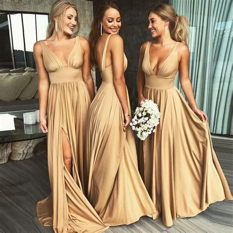 Gold Bridesmaid Dresses Rfindfashion