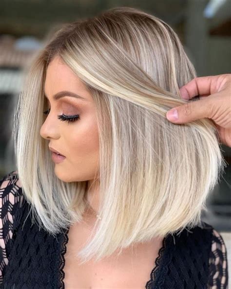 Ash Blonde Bob Wig Short Blonde Shadow Root Lace Front Wig Etsy