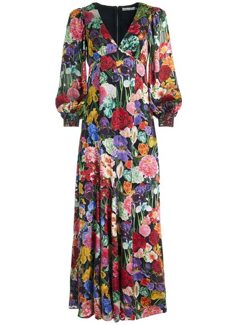 Alice Olivia Tula Floral Print Dress Farfetch