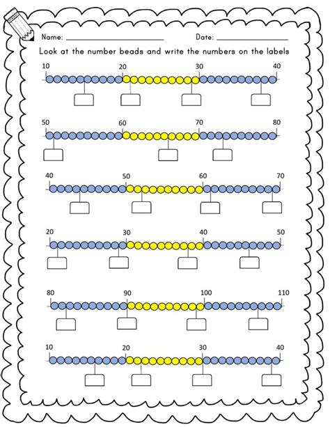 year 123 ks1 ks2 differentiated number beads worksheets