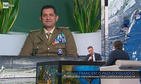 Il generale figliuolo, commissario straordinario all' emergenza covid, ha descritto ieri sera in televisione i molti impegni e i primi risultati, e ha detto chiunque passa va vaccinato. IL GENERALE FIGLIUOLO: "LA VACCINAZIONE REATTIVA E' NEL ...