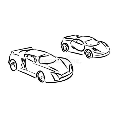 Hand Drawn Sketch Car Vector Car Model Sports Vector Sketch Pencil