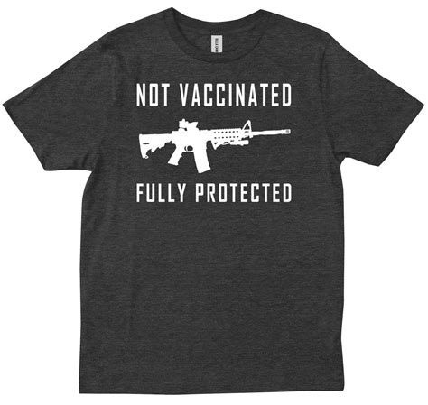 Not Vaccinated Fully Protected Funny Pro Gun Anti Vax Nd Amendment T