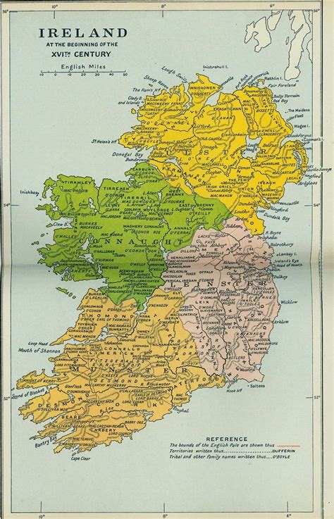 16th Century Map Of Ireland Irish Surnames Ireland Map Genealogy Map