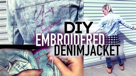 Diy Embroidered Denim Jacket Youtube