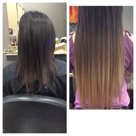 Ombré Using Microlink Hair Extensions Hairextensionsbyjanelleinsta