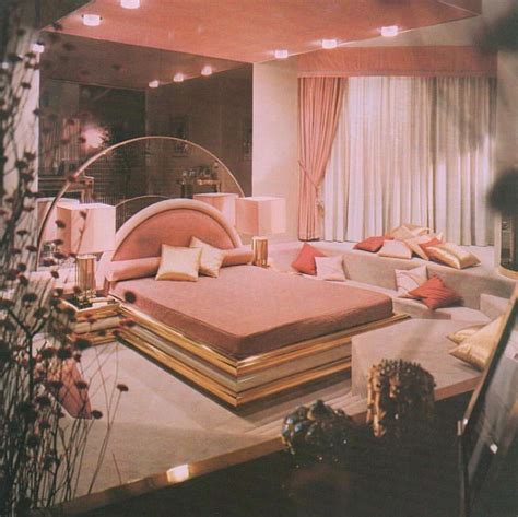️the 80s Interior ️ On Instagram “a Mirrored Peach And Gold Bedroom Of
