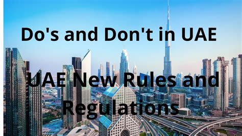 Rules and Regulations in UAE/ Dubai Rules - Do's and Don't /UAE Rules