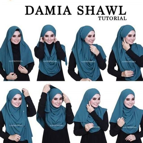 8 shawl tutorials ( labuh depan belakang ). 10 Cara Mudah Pakai Shawl Tutup Dada- Tutorial Shawl ...
