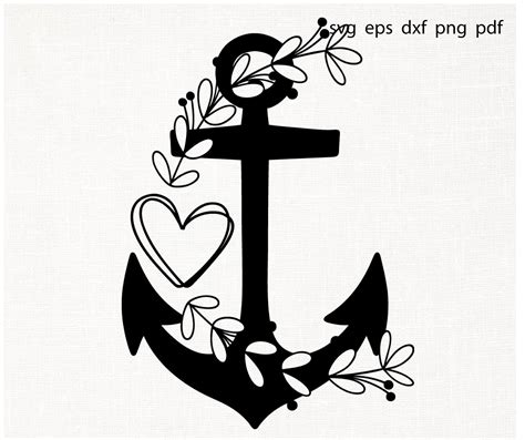 Anchor Svg Heart Svg Nautical Svg Anchor Cut File Anchor Etsy Australia