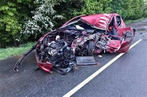 Psni Release Shocking Image Of Car Wreckage After Two Vehicle Crash