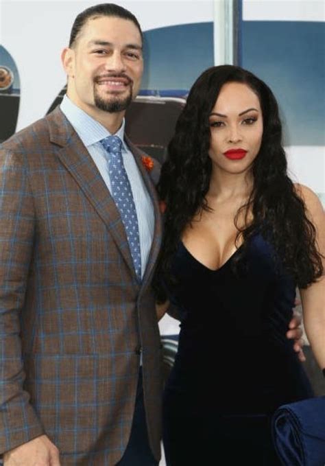 Wwe Superstar Roman Reigns Leati Joseph Anoai With His Wife Galina Becker Anoai At A Red