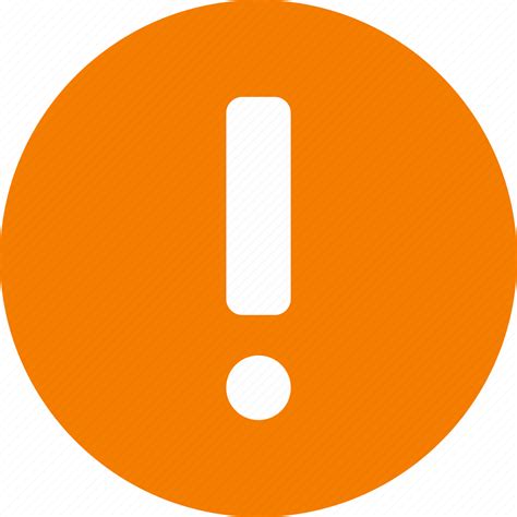 Alert Attention Caution Circle Danger Orange Warning Icon