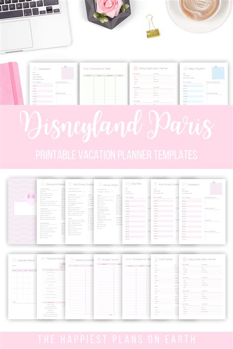 Disneyland Paris Vacation Planner With 40 Printable Templates For
