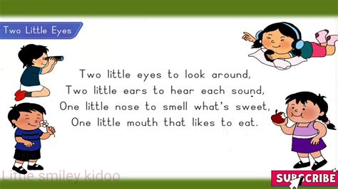 Two Little Eyes Rhyme Two Little Eyes To Look Around Song Youtube