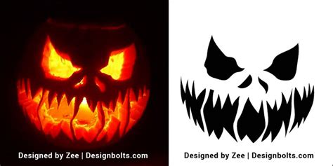By fun stuff to do. 10 Free Scary Halloween Pumpkin Carving Stencils, Patterns ...
