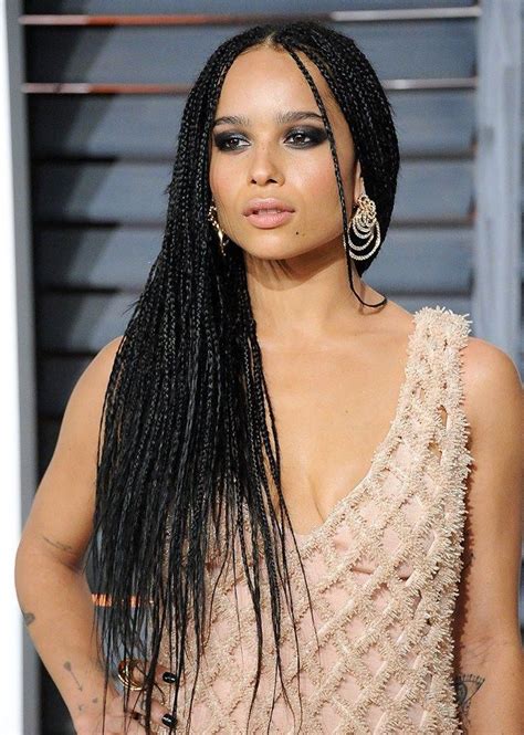 Zoe Kravitz The Best Celebrity Braid Hairstyles Of All Time Hair