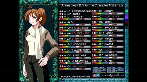 It uses a list of hundreds of the most popular. Wanna Play Anime Character Maker 2.2? - YouTube