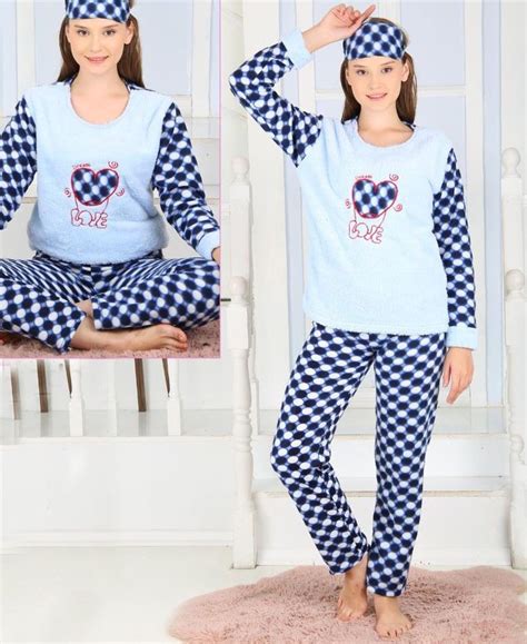 Pijama Femei Love Pufos Cocolino Albastru Intisimo