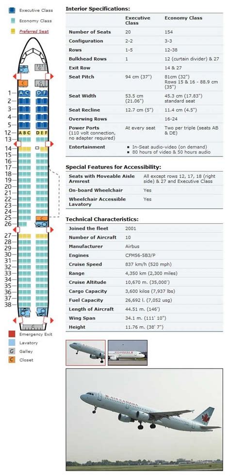 Seating Chart Airbus A321