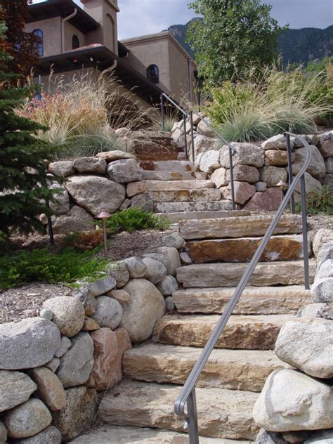However, they're considered the safer and more convenient option for staircases with landings. Stone Steps Landscaping Colorado Springs - Stone Pathway ...