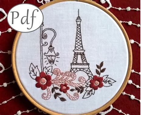 Collection by kelly kat miller. Eiffel Tower embroidery Pattern - digital download - pdf ...