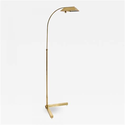 Casella Lighting Mid Century Modern Brass Floor Lamp By Casella