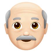 Emoji Anciano Tono De Piel Claro En Apple IOS