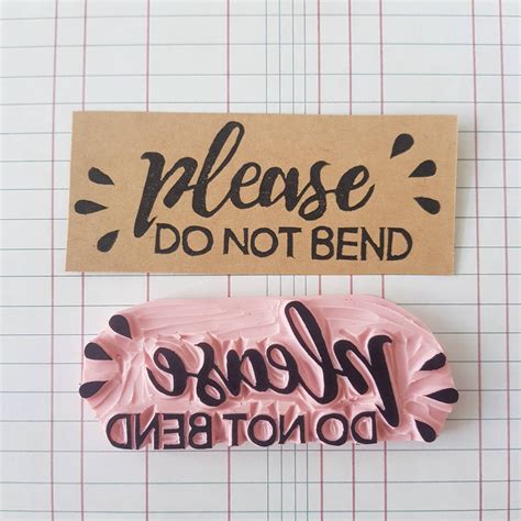 Please Do Not Bend Rubber Stamp Packaging Stamp Fragile Do Etsy Canada
