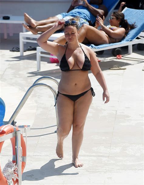 Chanelle Hayes In Bikini At A Pool In Spain Hawtcelebs