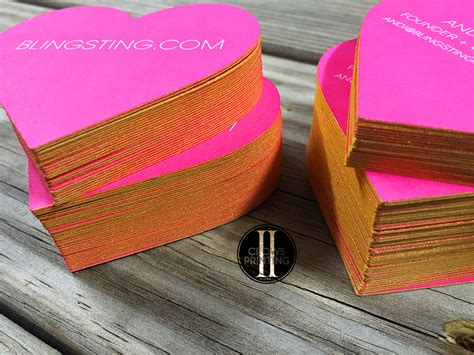 And to make it even more fun, the owner of the cards, laura meyer dubbed this card the business coaster. 19. Heart Shaped Business Cards for Blingsting. - Two Crows ...