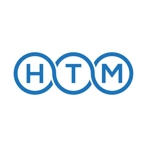 Htm Letter Logo Design On White Background Htm Creative Initials