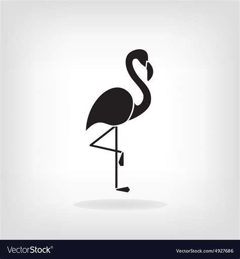 Stylized Silhouette Of A Flamingo Royalty Free Vector Image