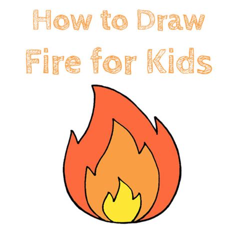 How To Draw Fire Fire Drawing Easy Step By Step Drawing For Kids Images