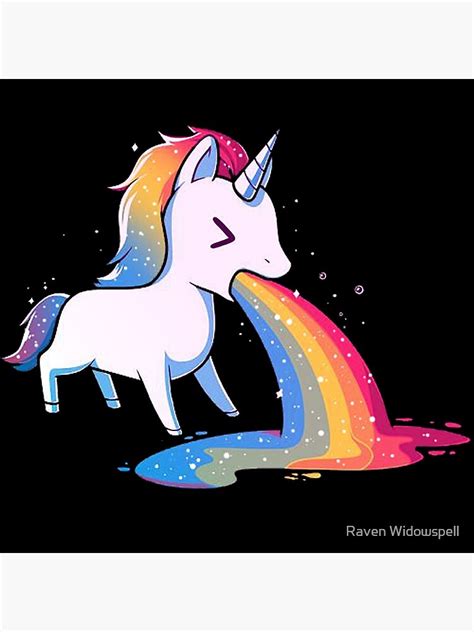 Unicorn Puking Rainbow Art Print For Sale By Animeloco Redbubble