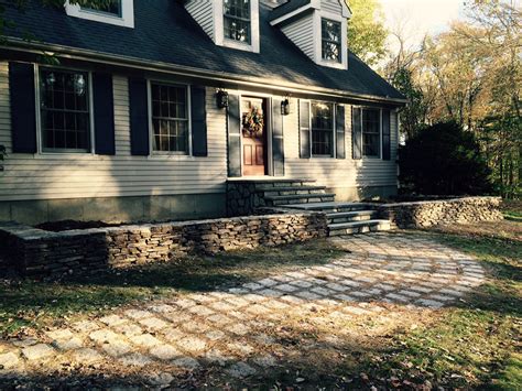 Residential Stone Wall And Steps Project Storrs Ct D Kyle Stearns