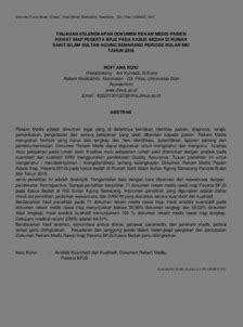 Check spelling or type a new query. TINJAUAN KELENGKAPAN DOKUMEN REKAM MEDIS PASIEN RAWAT INAP ...