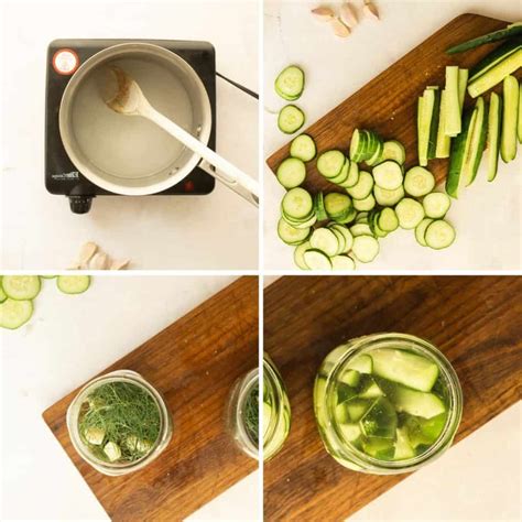 Other pickling recipes add the brine solution to the raw vegetable and the brining happens in the sterile canning jar as it sits on your shelf. Small Batch Refrigerator Dill Pickles, Extra Crisp Recipe