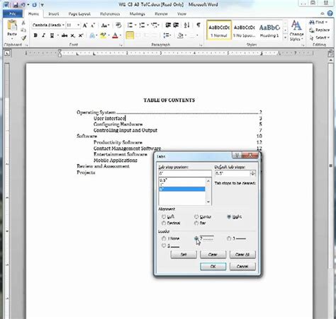You can use an easy keyboard shortcut to add a dotted line across the page in all desktop and mobile versions of word. Inserting dot leaders in Word 2010-2013 - YouTube
