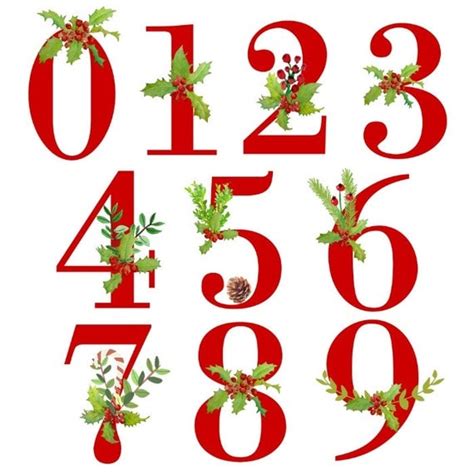 Red Christmas Alphabet And Number Printables Christmas Alphabet